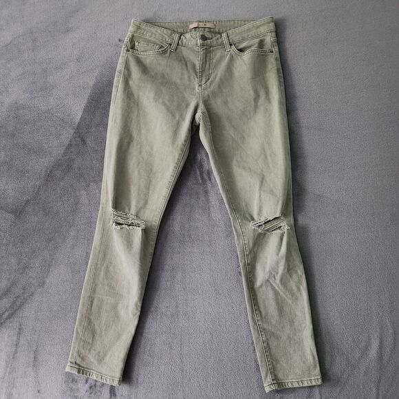 Joe's Women's Jeans Size 29 Distressed Knee Skinny Fit Jeans Green - Picture 1 of 11